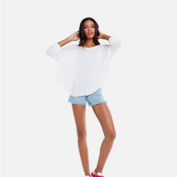 Wildfox Women's White Perry Oversized Thermal Top Shirt Tunic Size Small - Picture 4 of 10